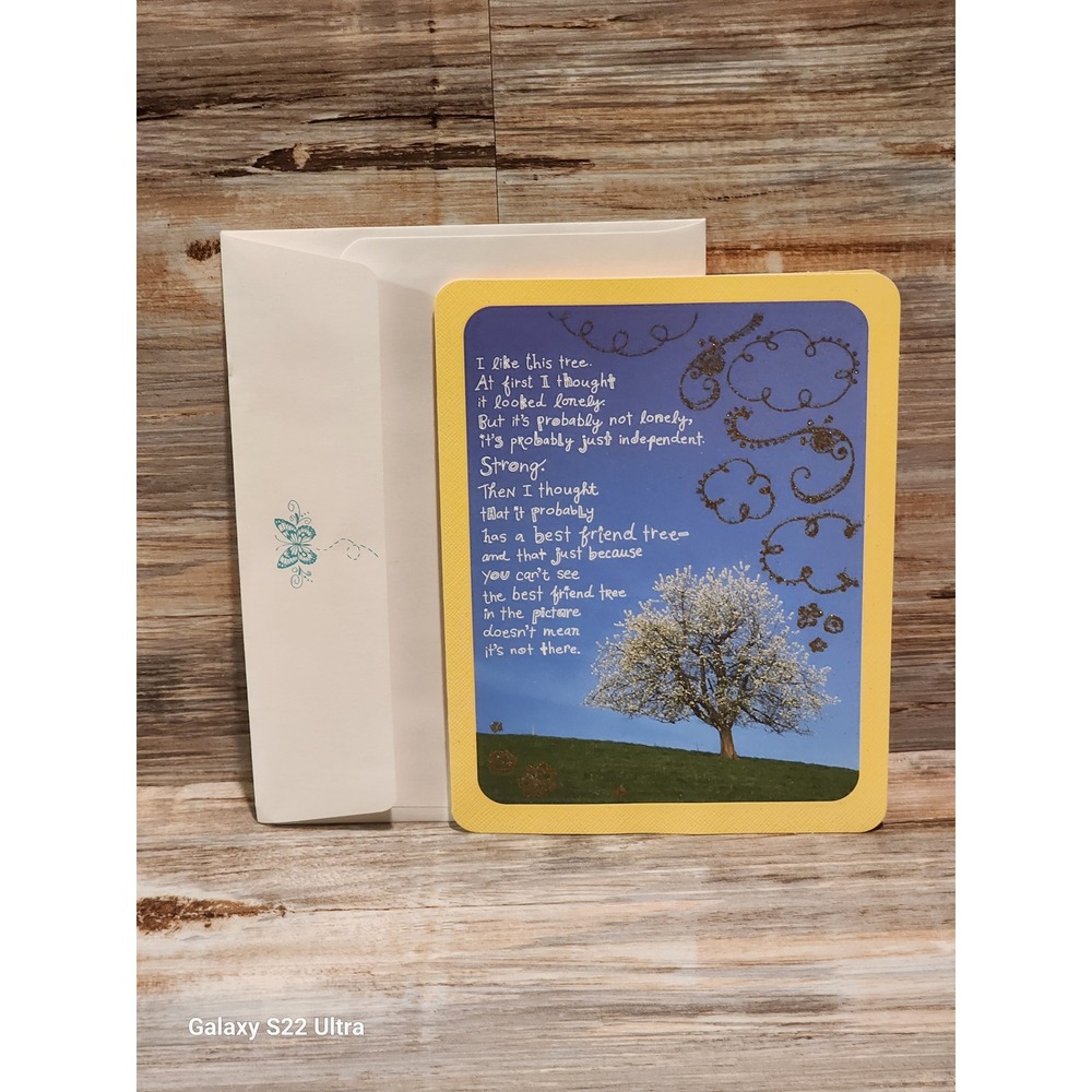 Taylor Swift American Greetings Friendship Card Tree Glitter Butterfly 174 New